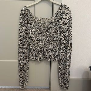 Urban Outfitters smocked cheetah longsleeve